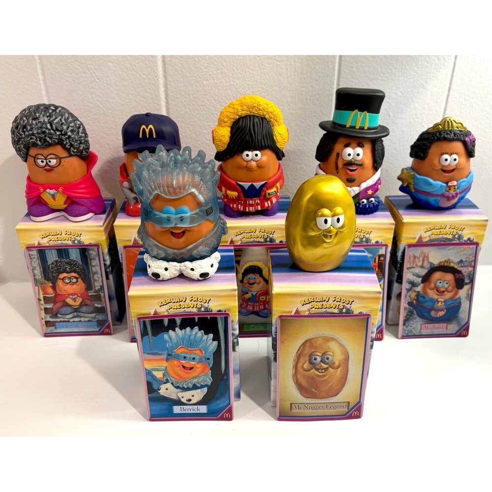 McDonald’s x Kerwin Frost McNugget Nugget Buddies Complete Set Of 7 Gold Nugget